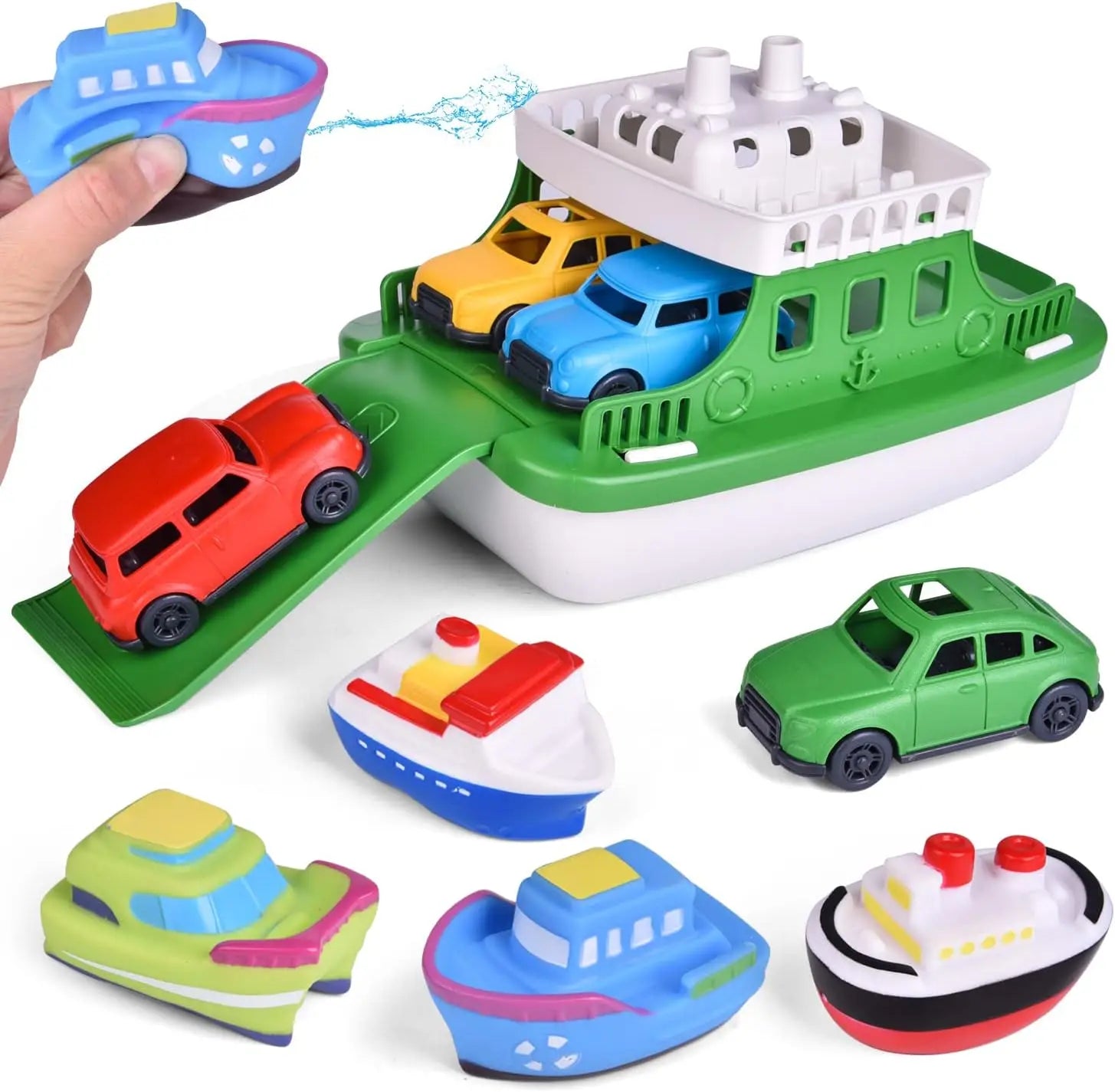 Mini Boat & Car Bath Set – Floating Fun for Toddlers