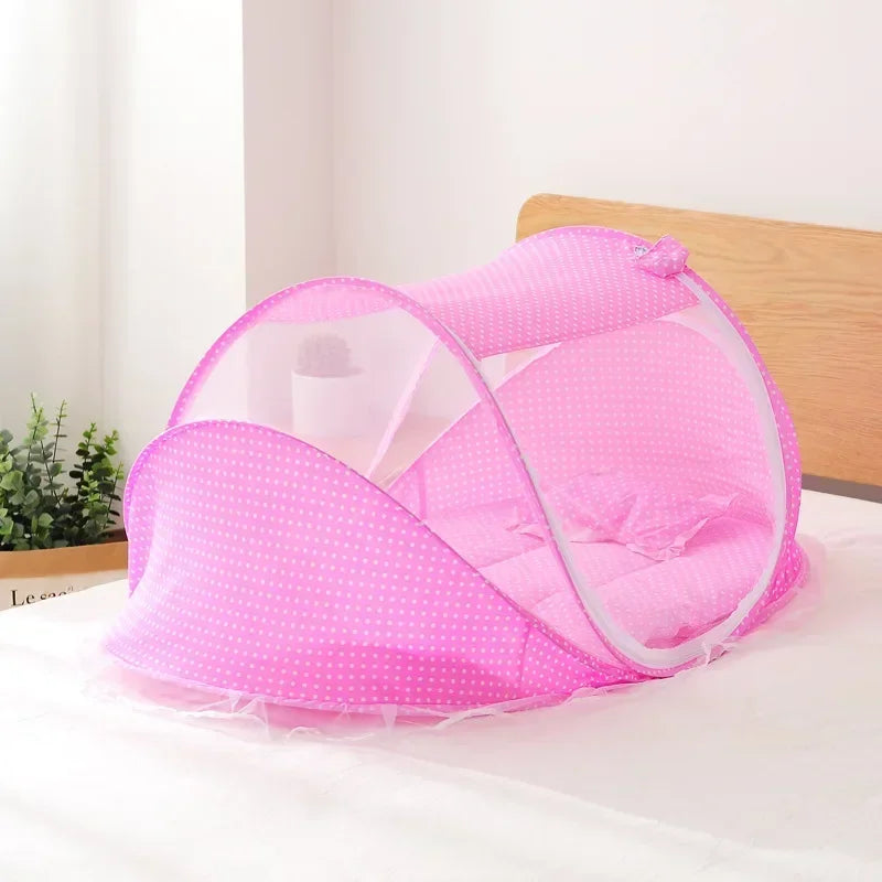 DreamNest™ Foldable Baby Bed with Mosquito Net