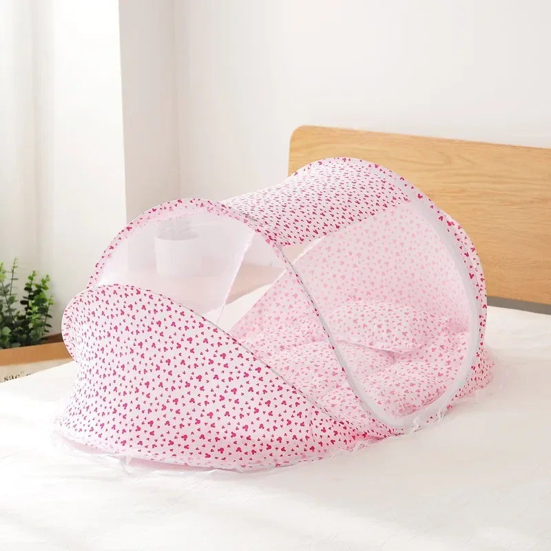 DreamNest™ Foldable Baby Bed with Mosquito Net