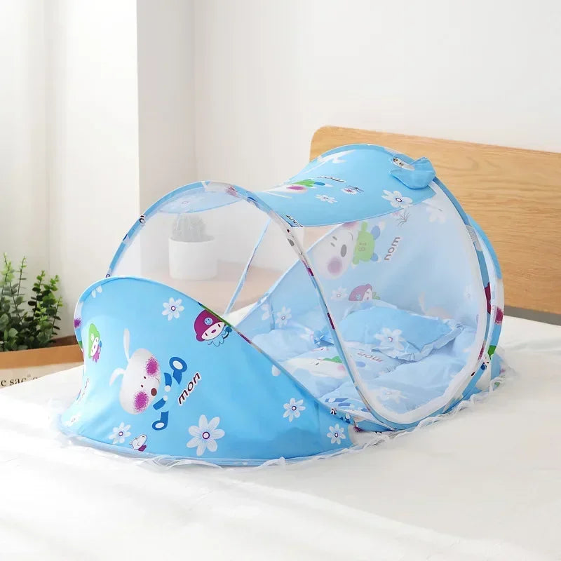 DreamNest™ Foldable Baby Bed with Mosquito Net