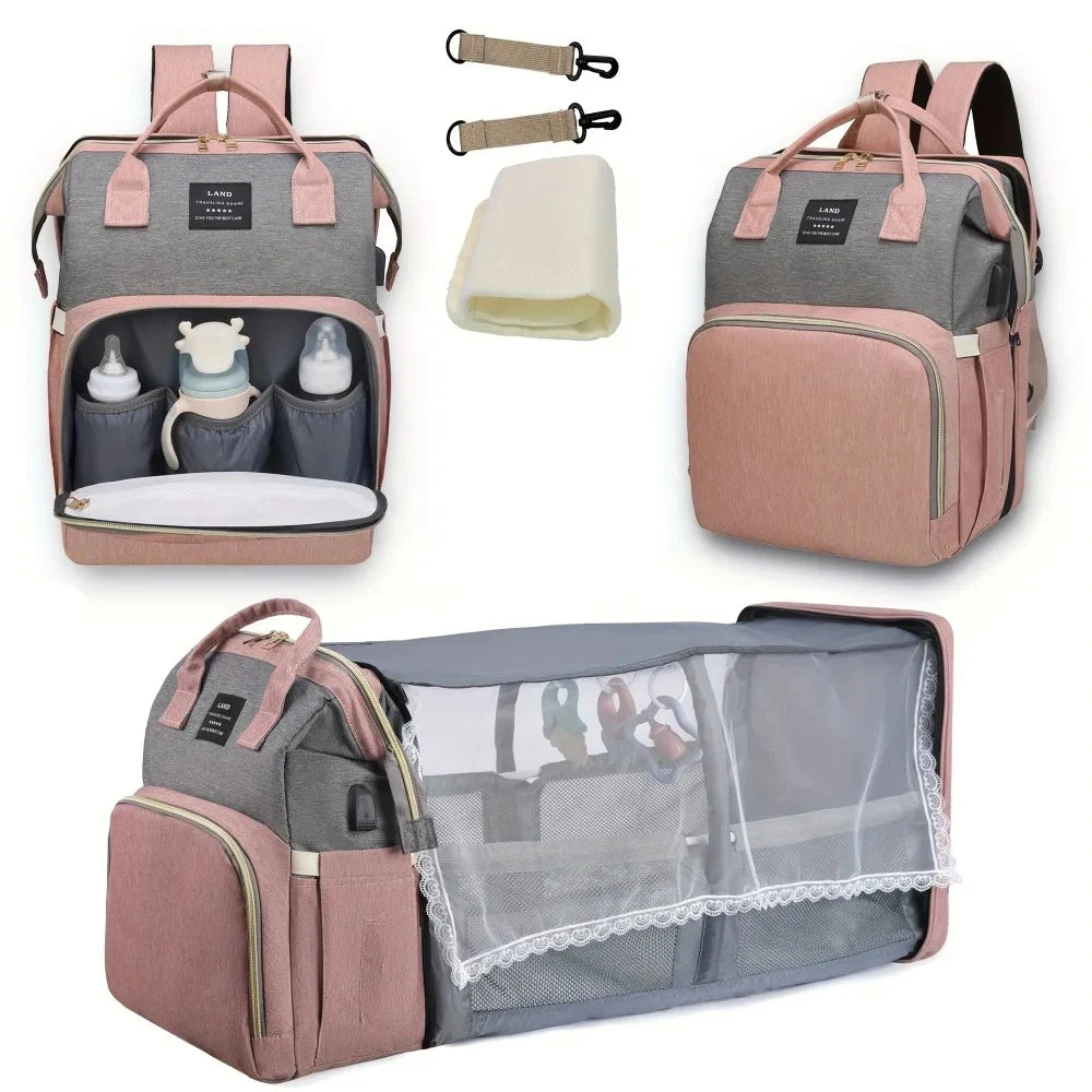 CarryNest™ All-in-One Mummy Backpack — Travel Changing Bed & Organiser