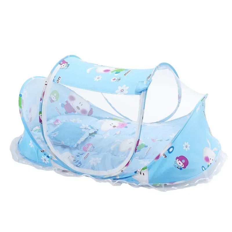 DreamNest™ Foldable Baby Bed with Mosquito Net