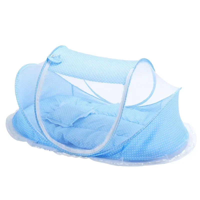 DreamNest™ Foldable Baby Bed with Mosquito Net
