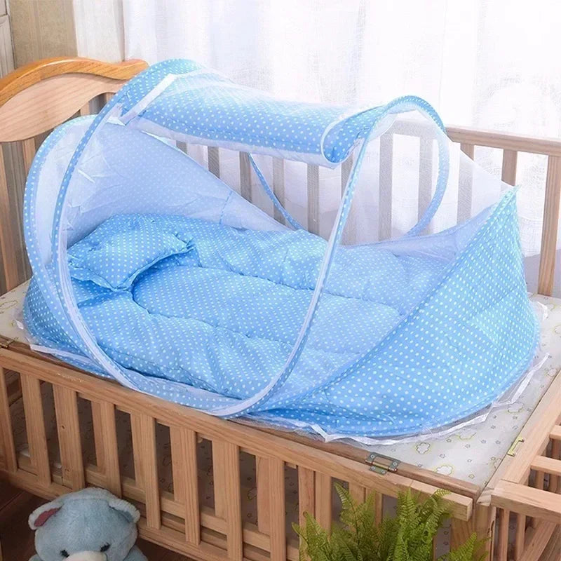 DreamNest™ Foldable Baby Bed with Mosquito Net
