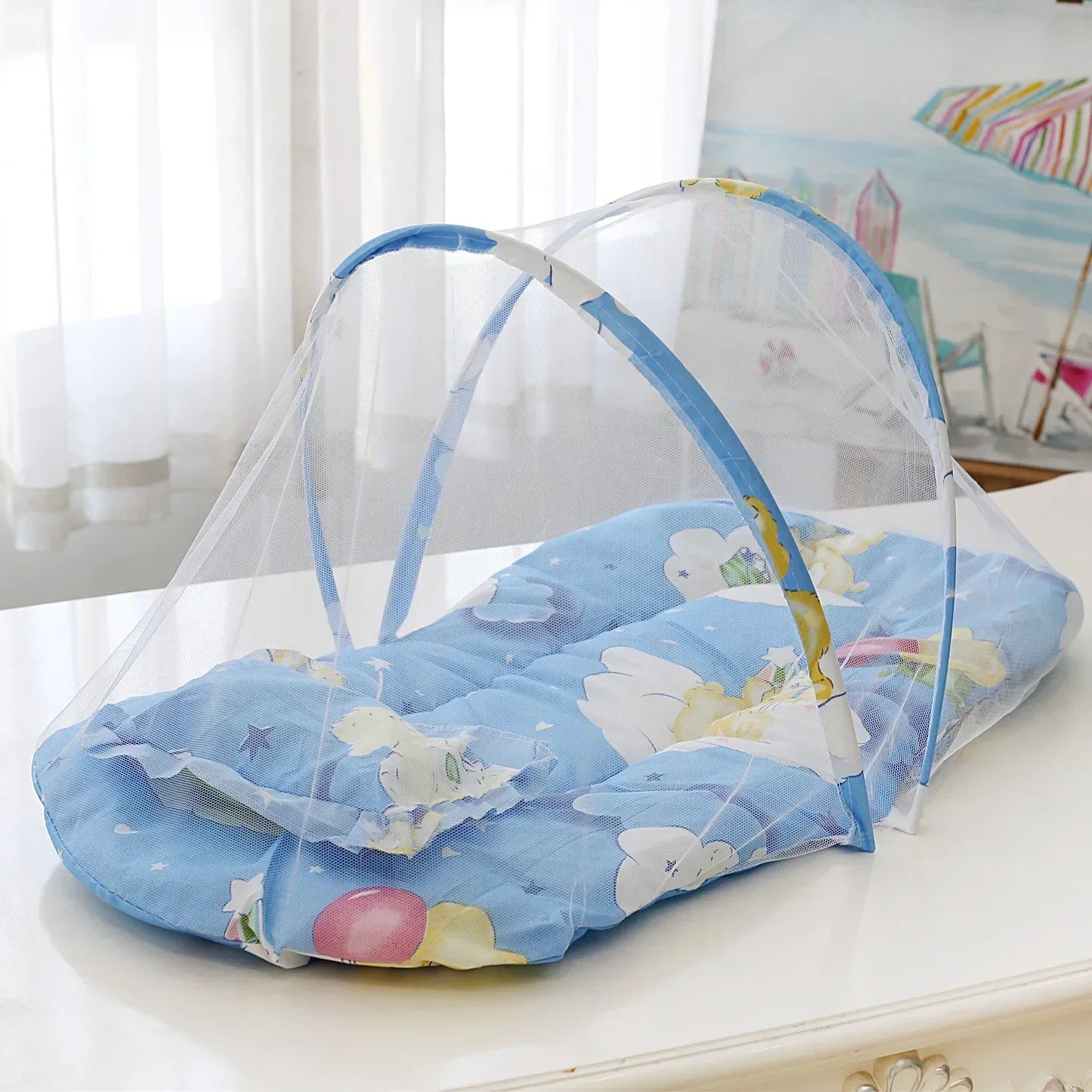 DreamNest™ Foldable Baby Bed with Mosquito Net