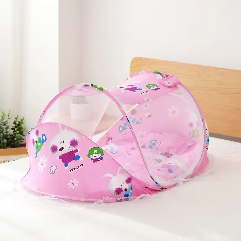 DreamNest™ Foldable Baby Bed with Mosquito Net