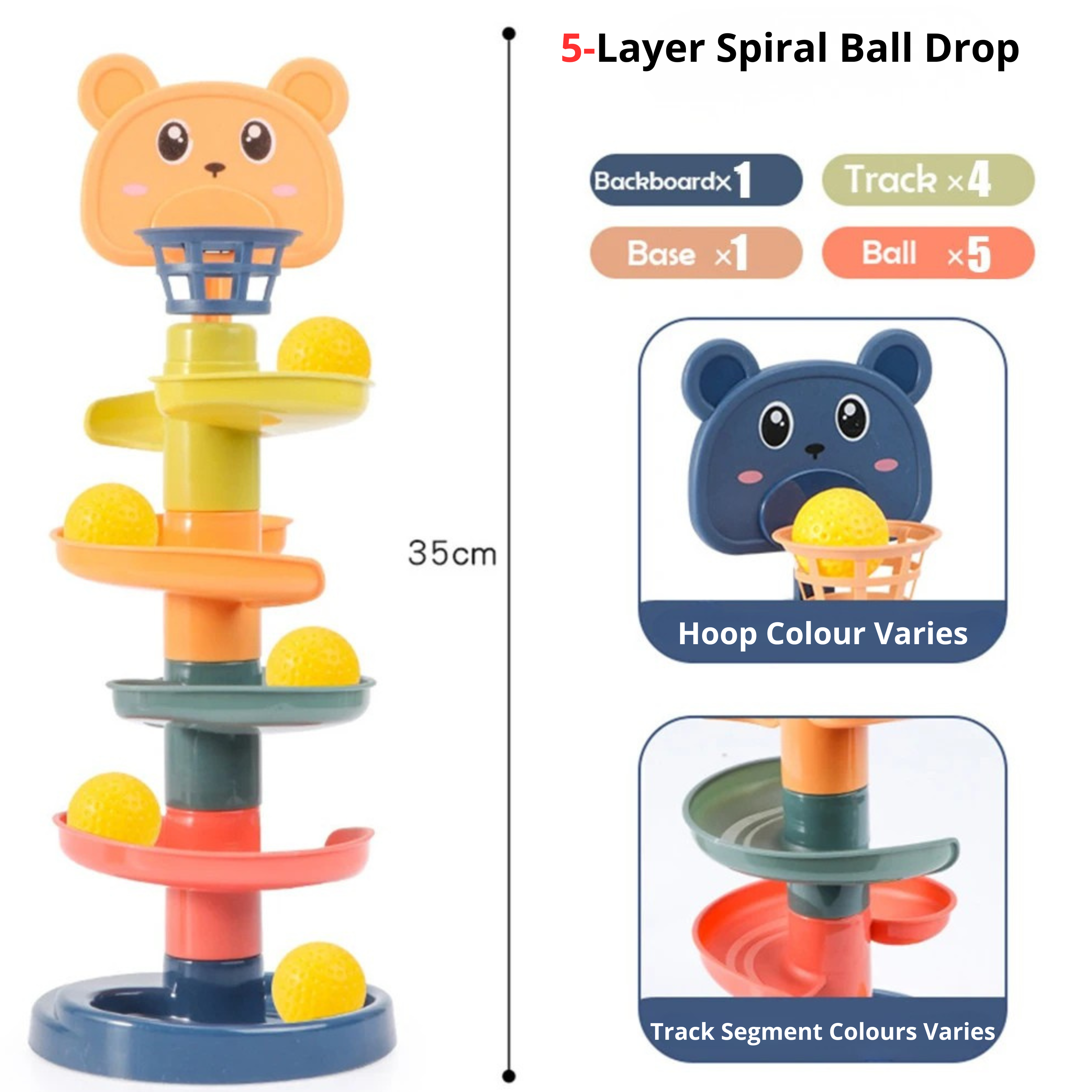 CozyPlay™ Rolling Ball Tower –  Educational Toy for Babies