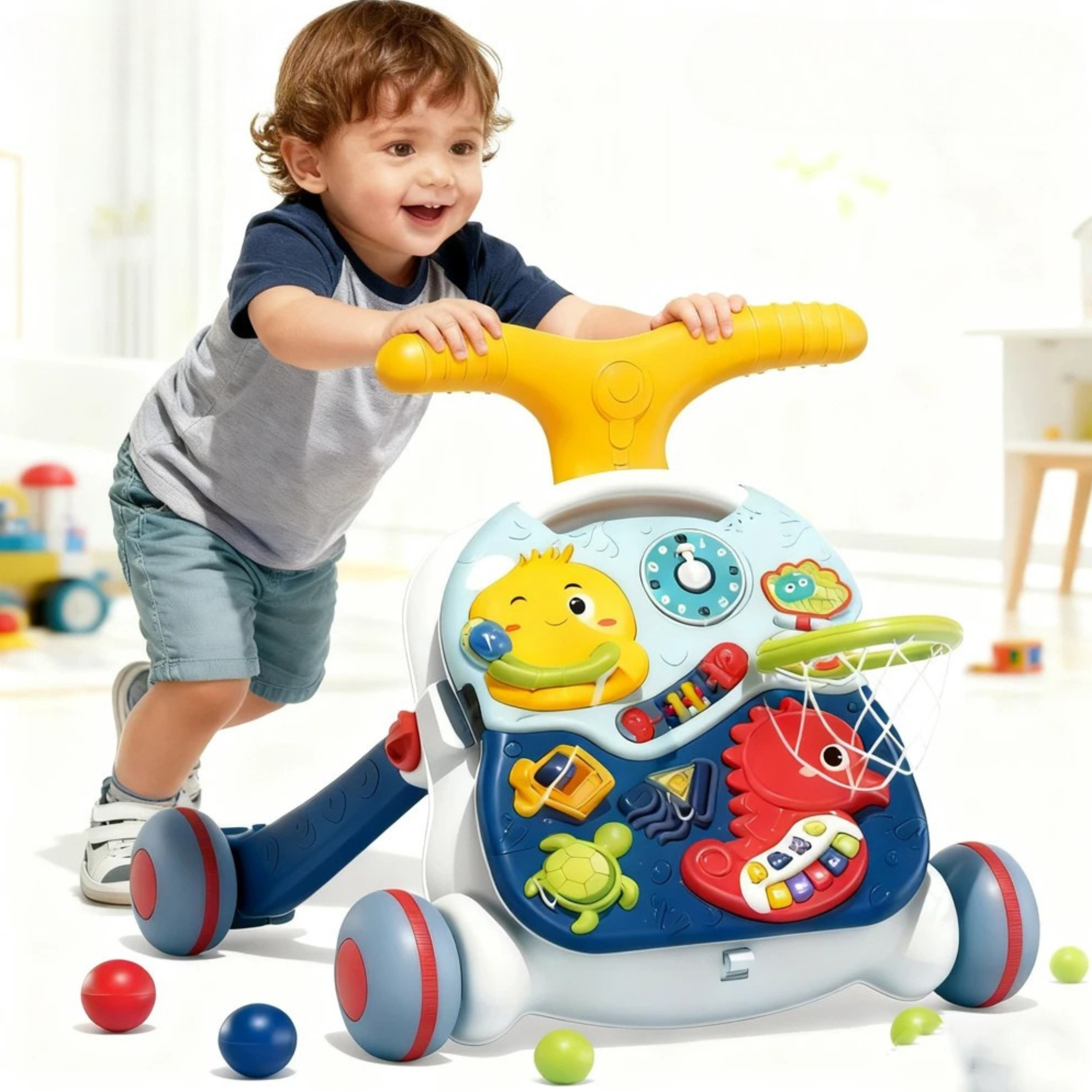 3-in-1 Baby Walker – Musical Learning Toy
