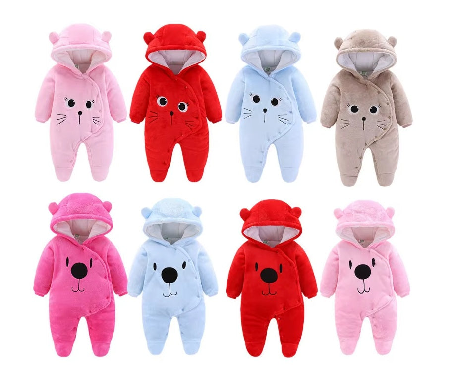 The Cosy Cat Fleece Pramsuit